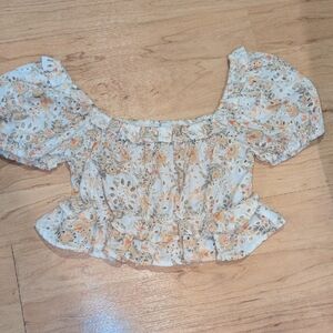 En Saison Floral Puff Sleeve Top